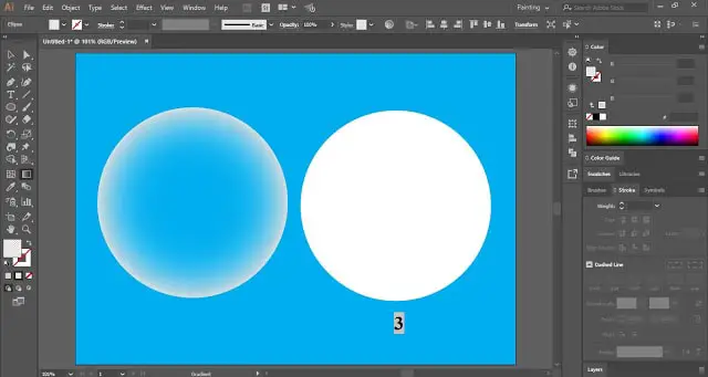 Draw a circle with the help of the Ellipse Tool