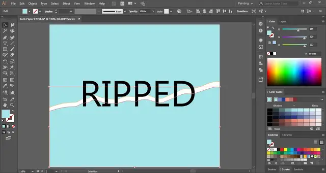 How to create Torn Paper Effect in Adobe Illustrator?