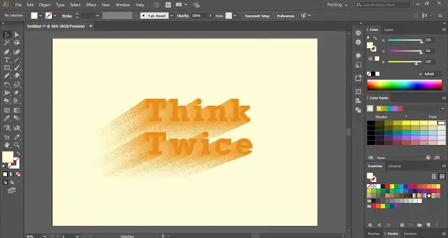 How to create 3D Gritty Shadow Effect in Adobe illustrator?