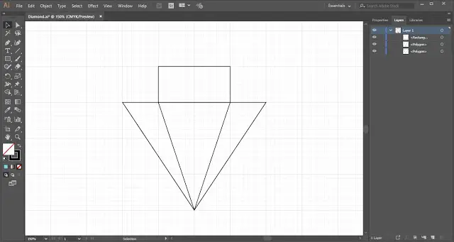 Diamond Shape in Adobe Illustrator