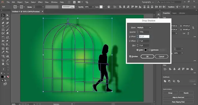 Drop Shadow Effect in Adobe Illustrator