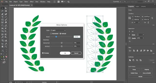 Laurel Wreath in Adobe Illustrator
