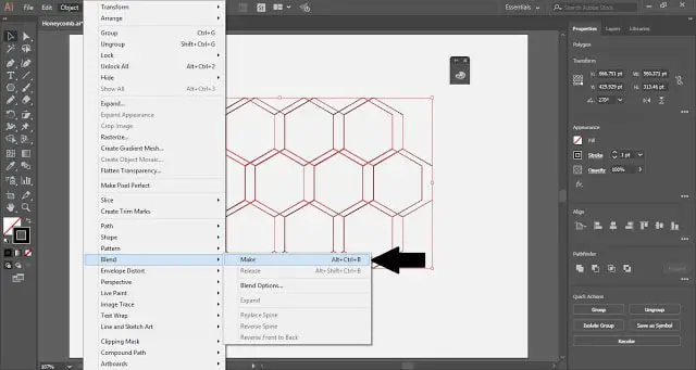 Honeycomb Vector in Adobe Illustrator Tutorial