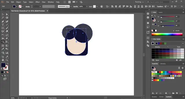 Flat Vector Character in Adobe Illustrator