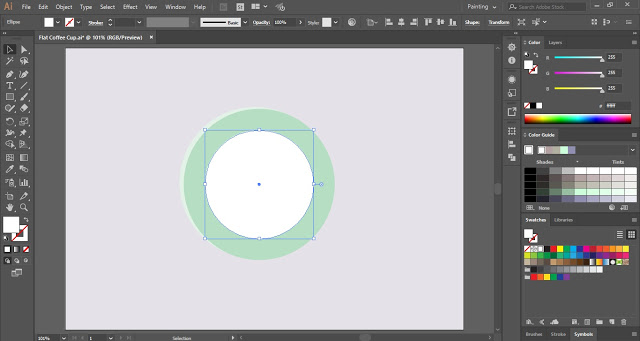 How to make Flat Coffee Cup (Top View) in Adobe Illustrator?