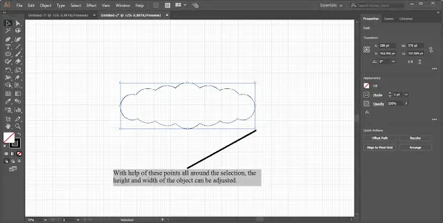Cloud shape in Adobe Illustrator