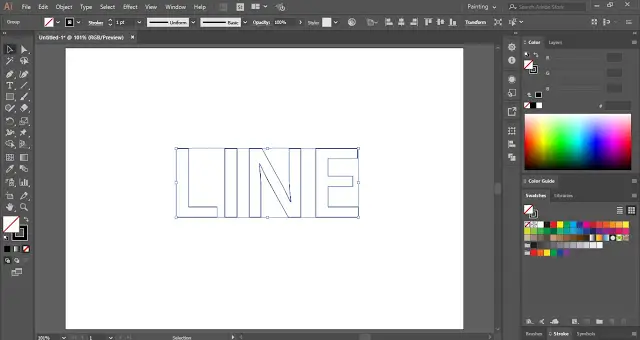 Multi-line Text Effect in Adobe Illustrator