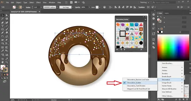 Donut in Adobe Illustrator