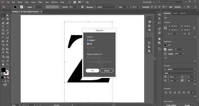 Fill Letter with Text in Adobe Illustrator