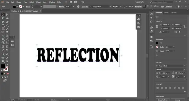 Text Reflection Effect in Adobe Illustrator