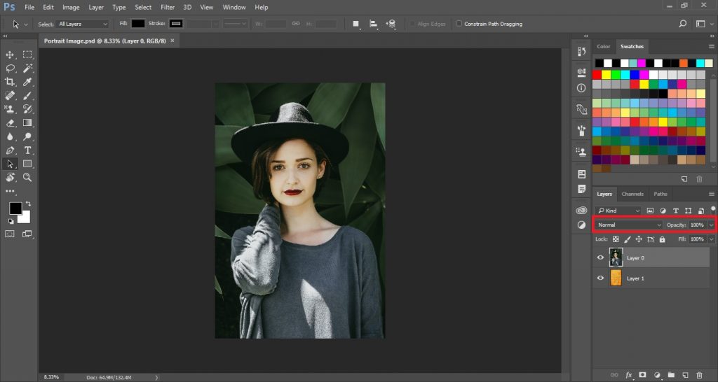 Normal Blending Mode in Photoshop