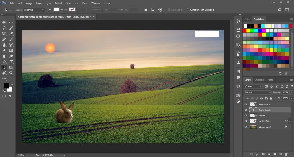 Reordering Layers in Photoshop