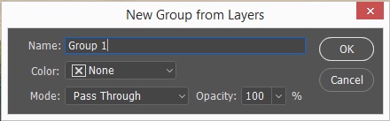 Grouping Layers in Photoshop