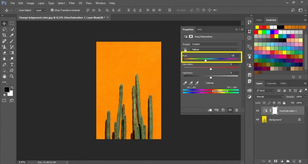Change Background Color in Photoshop