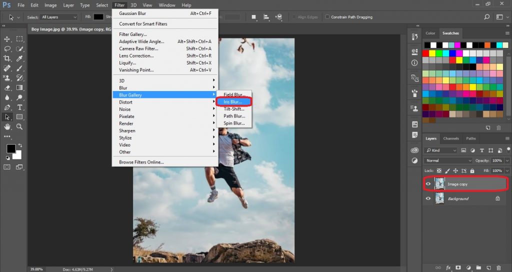 Select Iris Blur