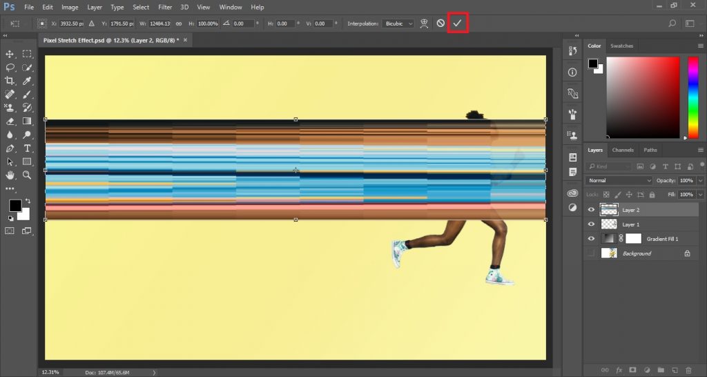 Pixel Stretch Effect
