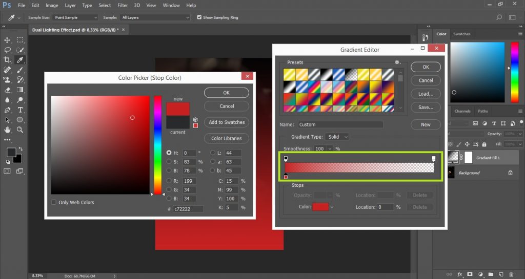 Select the color from Color Picker