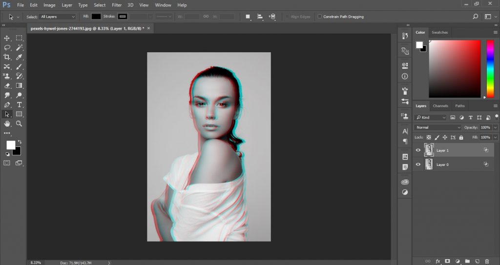 3D photo in photoshop