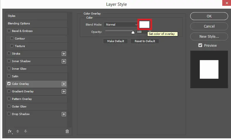 Color Overlay Layer Style