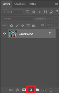 Select create new fill or adjustment layer icon