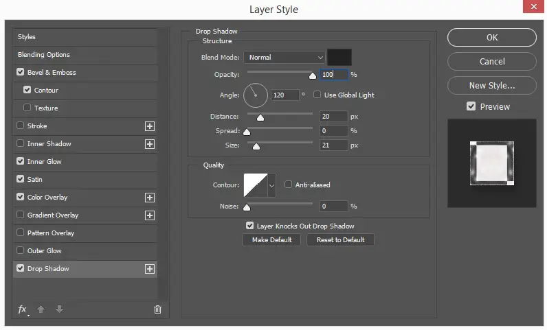 Drop Shadow Layer Style