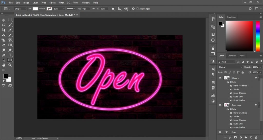 Neon Text in Photoshop