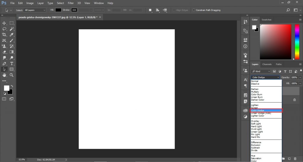 Change the Blending Mode