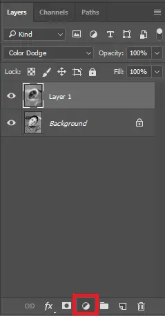 select create new fill or adjustment layer