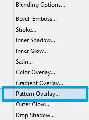 Select Pattern Overlay