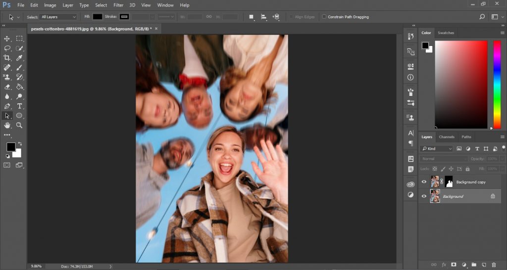 Blur Background in Photoshop