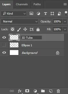 Create a new layer named 3d Tube