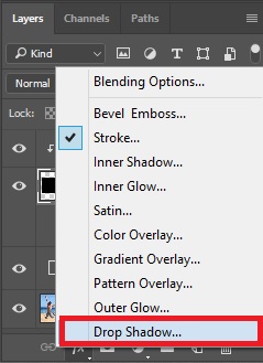 Select Drop Shadow
