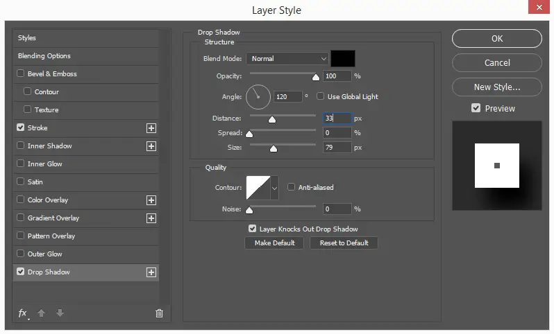 Drop Shadow Layer Style