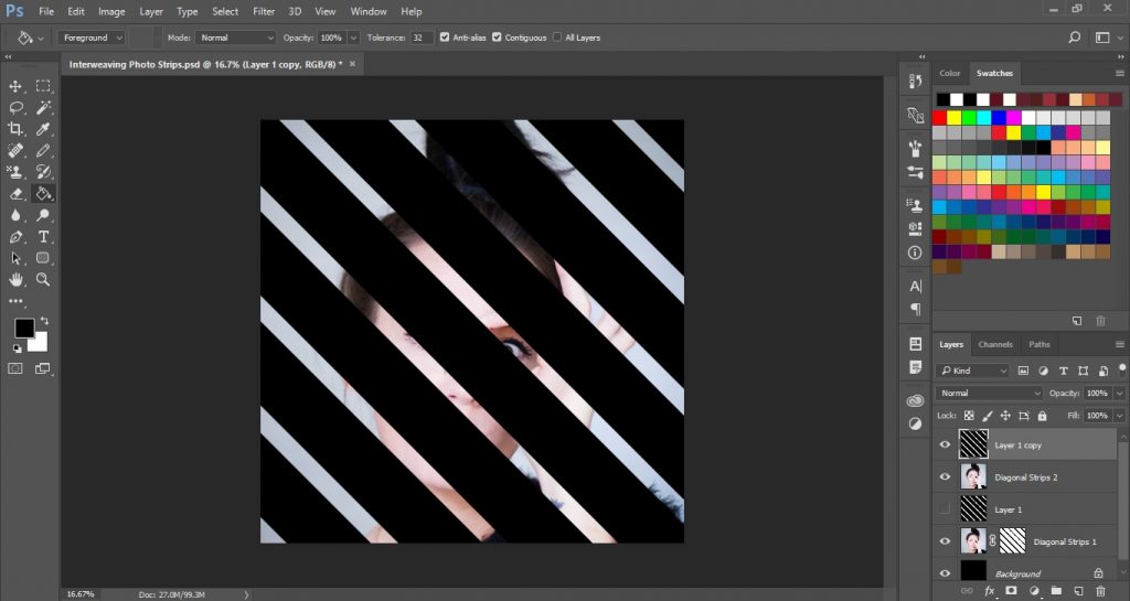 Interweaving Photo Strips in Photoshop