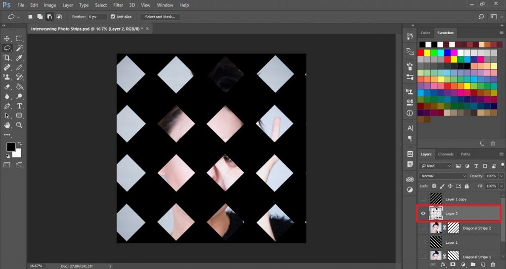 Interweaving Photo Strips in Photoshop