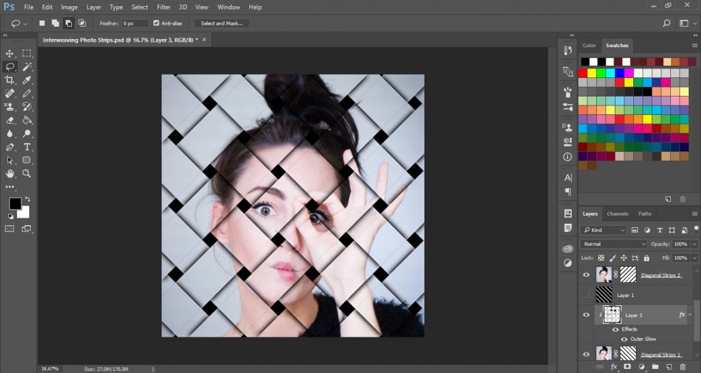 Interweaving Photo Strips with Photoshop