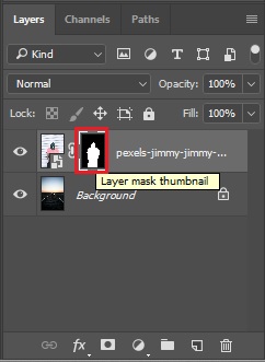 Select the Layer Mask Thumbnail
