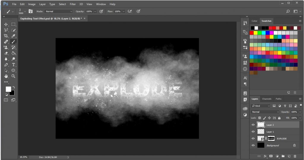 Exploding Text Effect