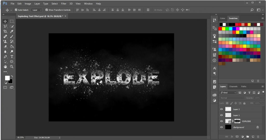Exploding Text Effect in Photoshop