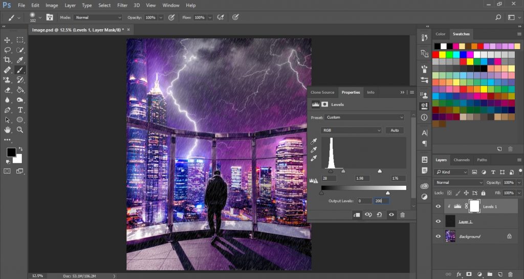 Add Rain Drops to a Photo with Photoshop