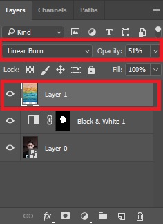 Reduce Opacity and Change Blending Mode