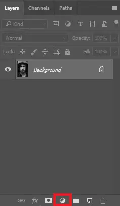 Create a new layer or adjustment layer icon