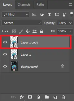 Duplicate copy of the layer